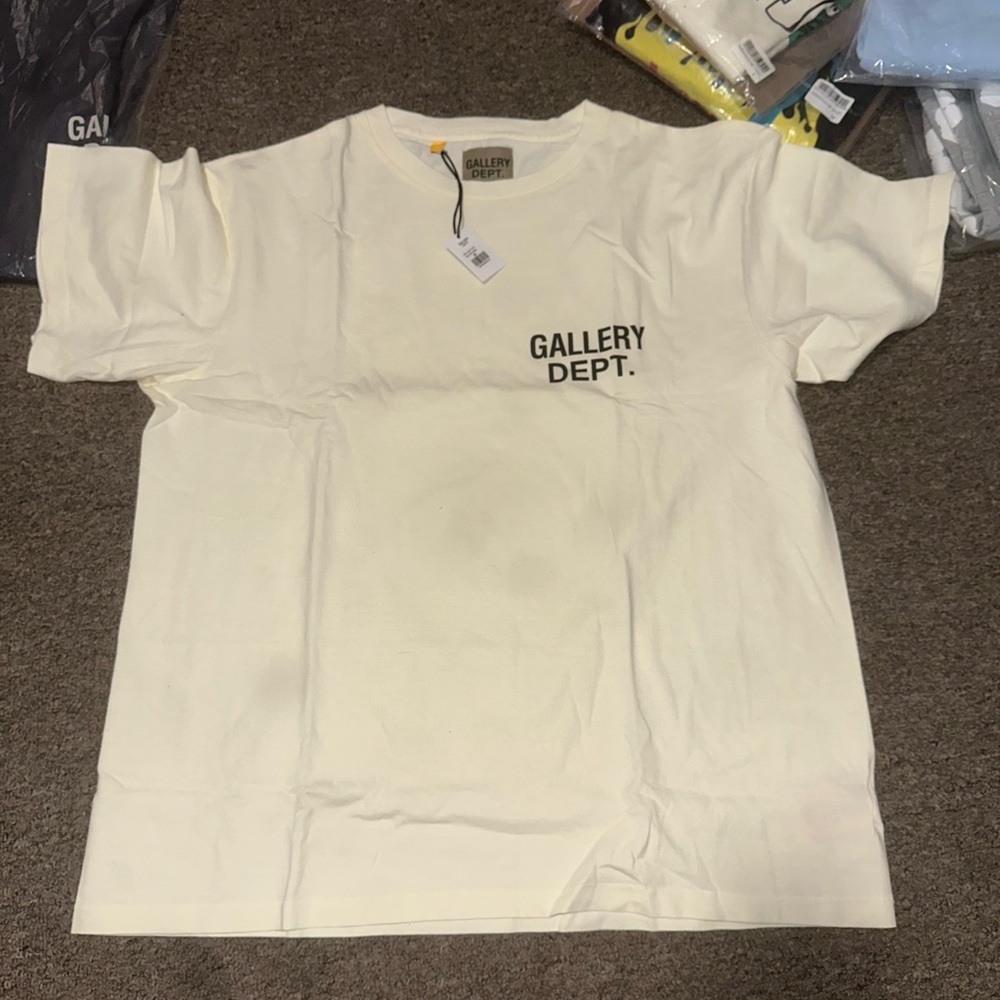 Gallery Dept White Tee with Black Logo